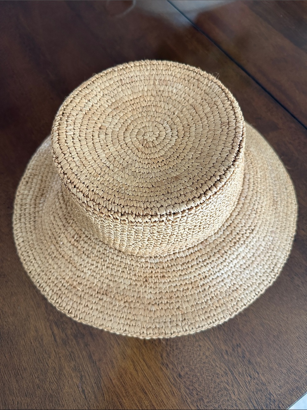 J crew Woven Straw Hat in Natural Tan - S/M